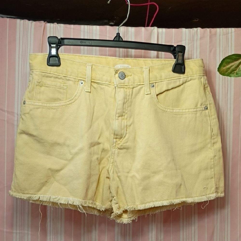 Old Navy Light Yellow Jean Shorts